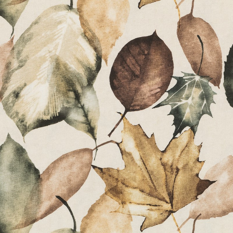 Toile imprimée Coton Feuilles Beige - Ribes y Casals
