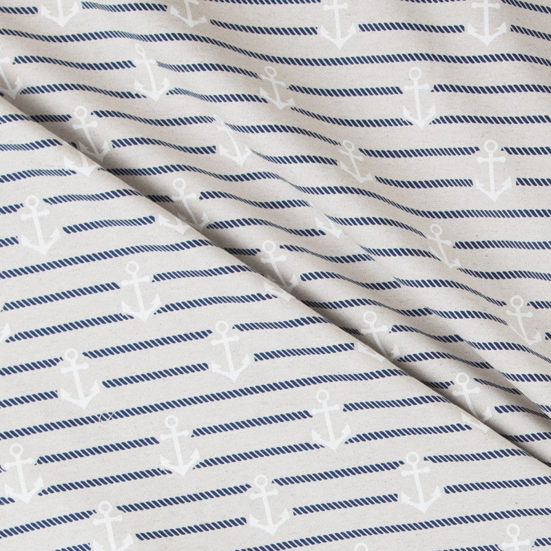 Toile Imprimée Traits Rouge Bleu - Ribes y Casals