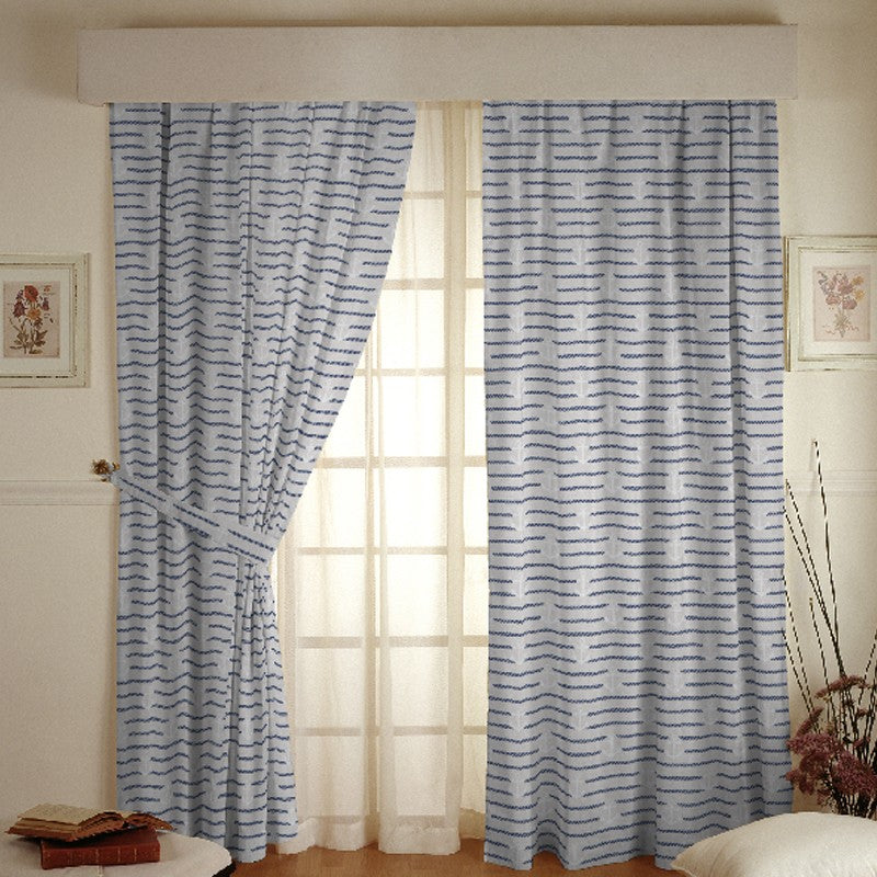 Toile Imprimée Traits Rouge Bleu - Ribes y Casals