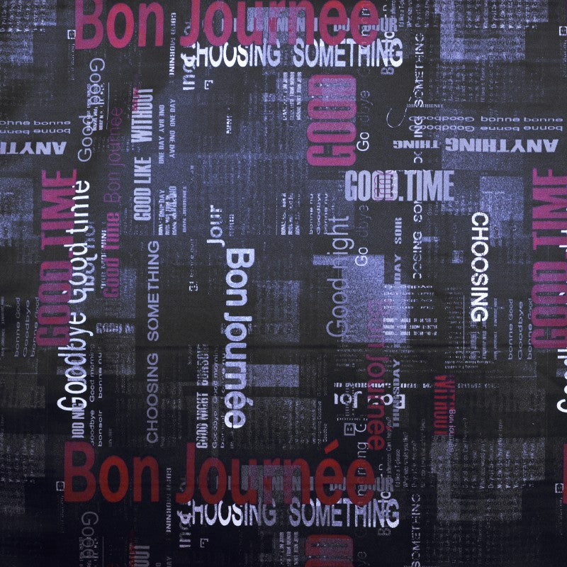 Toile Imprimée Bonne Journée Noir - Ribes y Casals