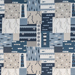 Toile Imprimée Carreaux Poissons Bleu - Ribes y Casals