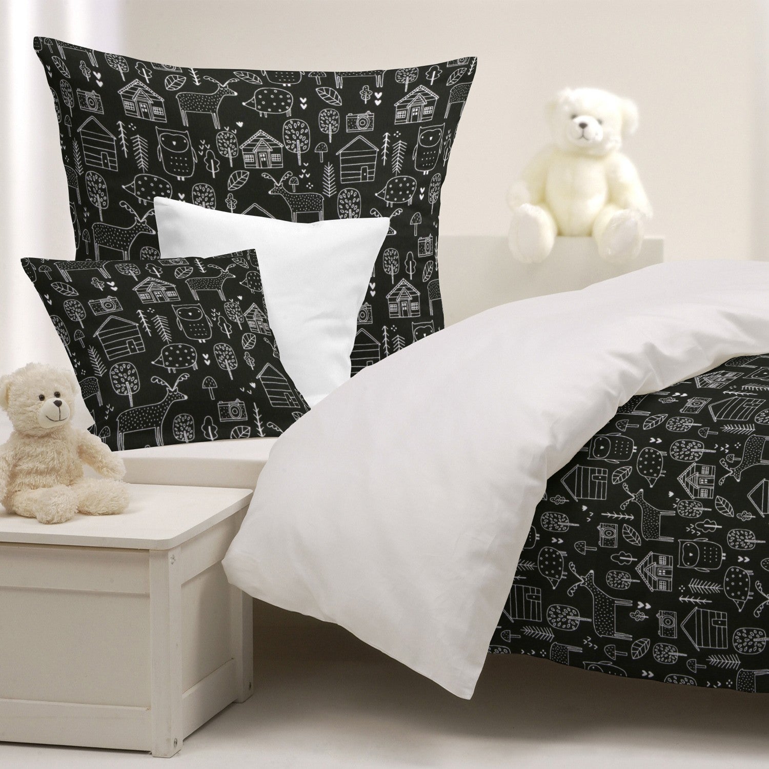 Toile imprimée Farm Noir - Ribes y Casals