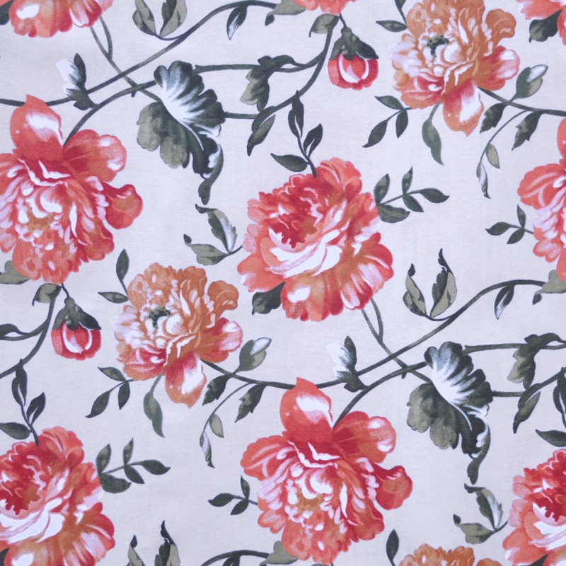 Toile Imprimée Fleur Orange - Ribes y Casals