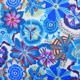 Toile Imprimée Fleurs Turquoise - Ribes y Casals