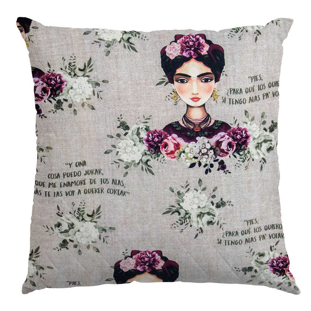 Toile Frida Kahlo Phrases Vert - Ribes y Casals