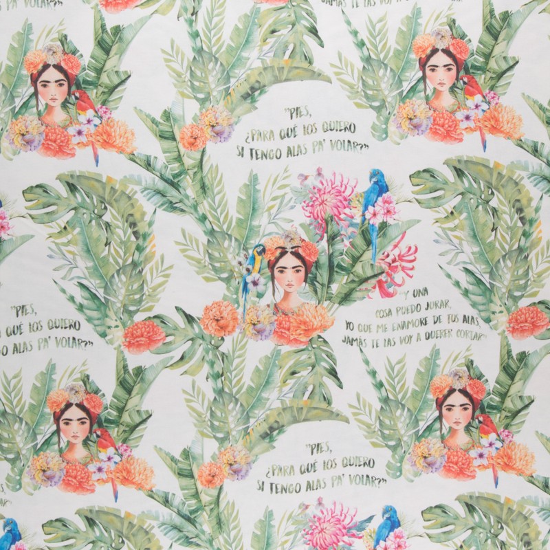 Loneta Estampada Frida Kahlo Frases - Ribes y Casals