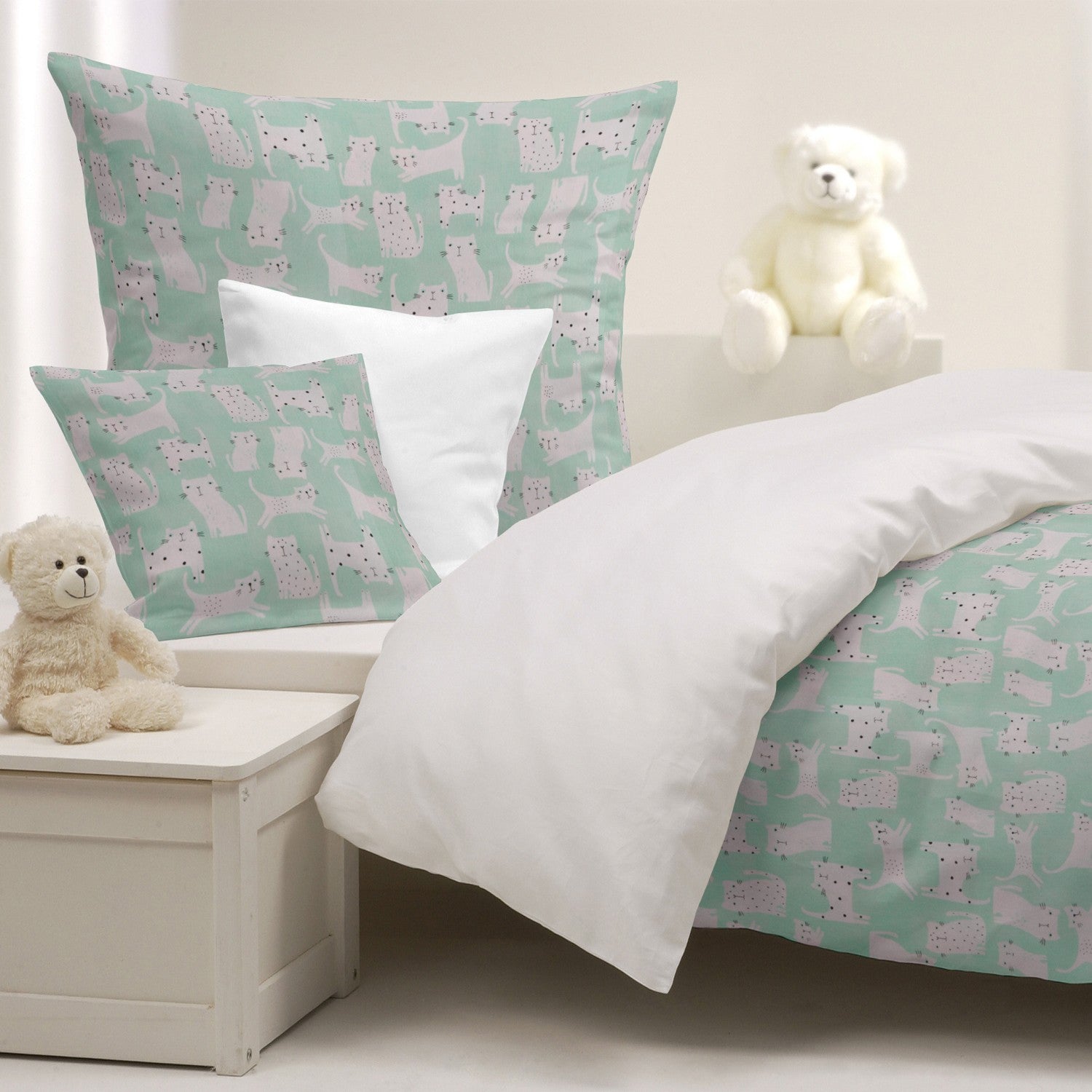 Toile imprimée Chatons Vert - Ribes y Casals