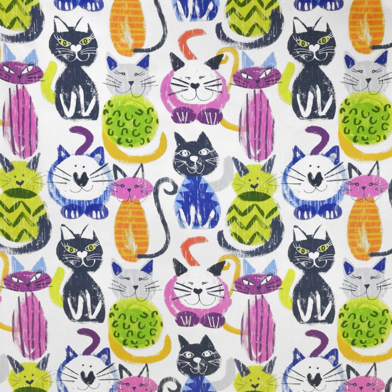 Toile Imprimée Chat Multicolore - Ribes y Casals