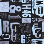 Toile Imprimée Lettres Fond Noir - Ribes y Casals
