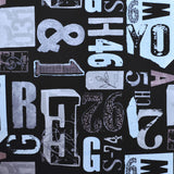 Toile Imprimée Lettres Fond Noir - Ribes y Casals