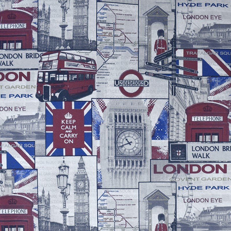 Toile Imprimée London Beige - Ribes y Casals