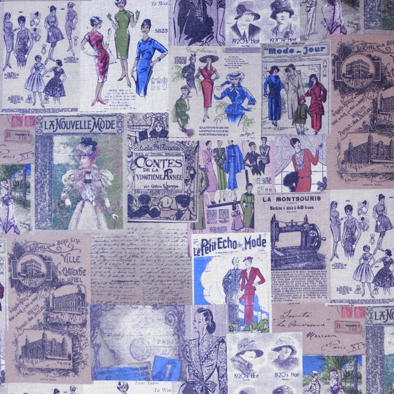 Toile Imprimée Mode Paris Camel - Ribes y Casals