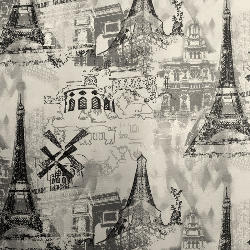 Toile Imprimée Monuments Paris Écru - Ribes y Casals