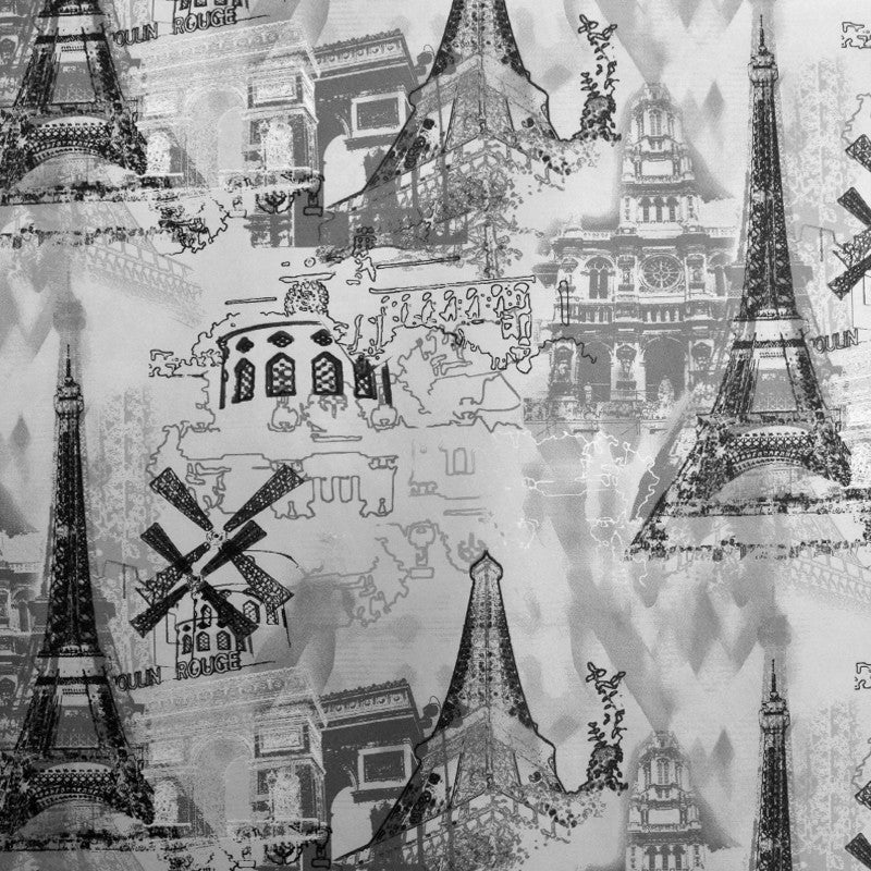 Toile Imprimée Monuments Paris Gris - Ribes y Casals