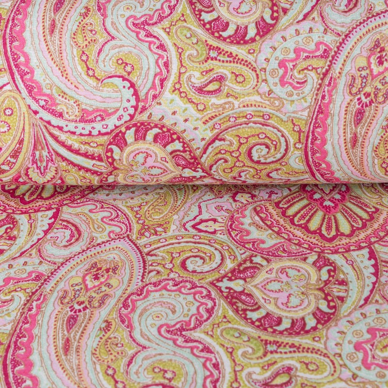 Toile Imprimée Népal Fuchsia - Ribes y Casals