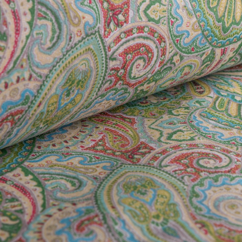 Toile Imprimée Népal Vert - Ribes y Casals