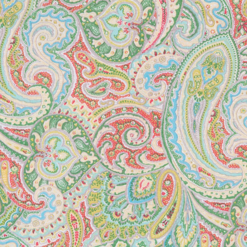 Toile Imprimée Népal Vert - Ribes y Casals