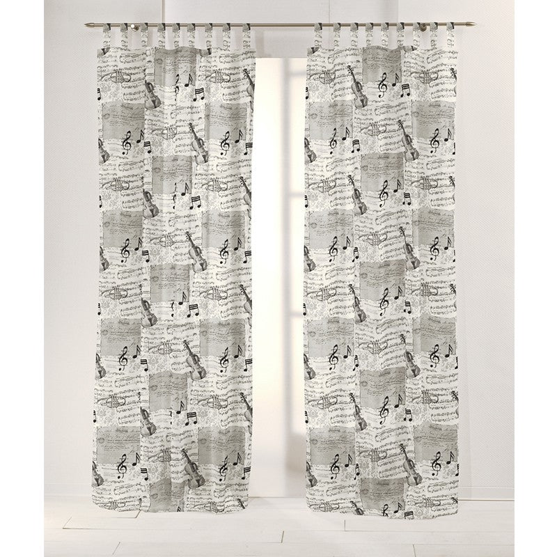 Toile Imprimée Notes de Musique Écru - Ribes y Casals