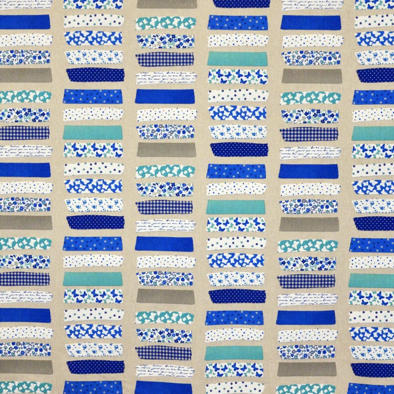 Toile ImpriméePatch Bleu - Ribes y Casals