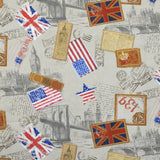 Toile Imprimée Postcard Beige - Ribes y Casals