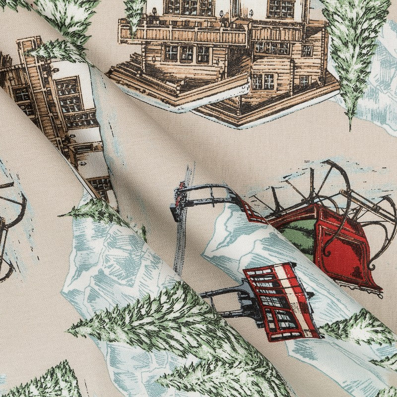 Toile Imprimée Snow Beige - Ribes y Casals