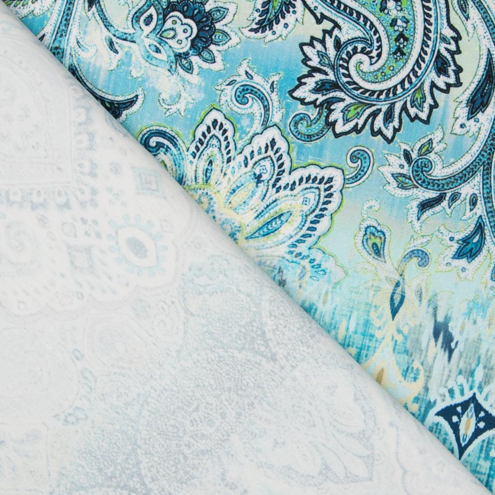 Toile Imprimée Tapisserie Bleu - Ribes y Casals