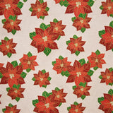 Loneta Flor Fono Beige - Ribes y Casals