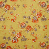 Toile Fleur Orange et Marron - Ribes y Casals