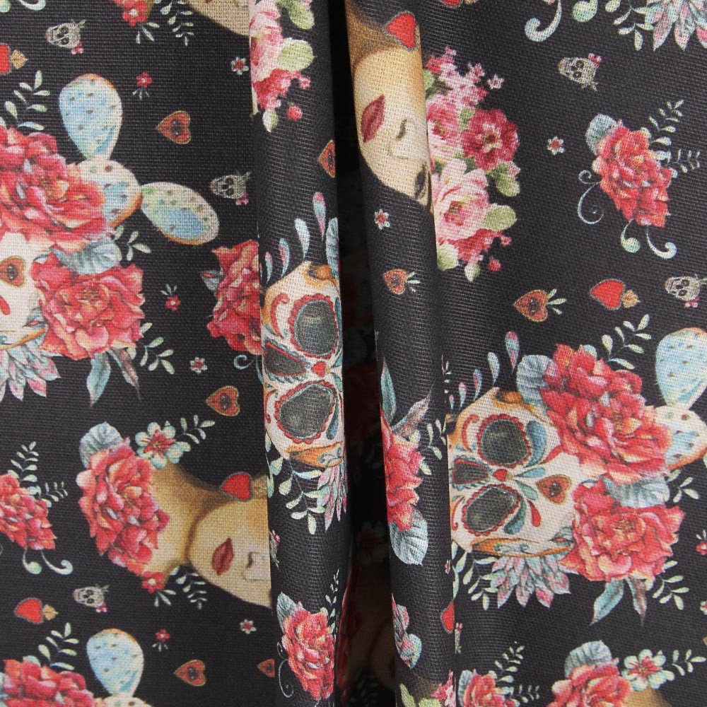 Toile Frida y Catrina Noir - Ribes y Casals