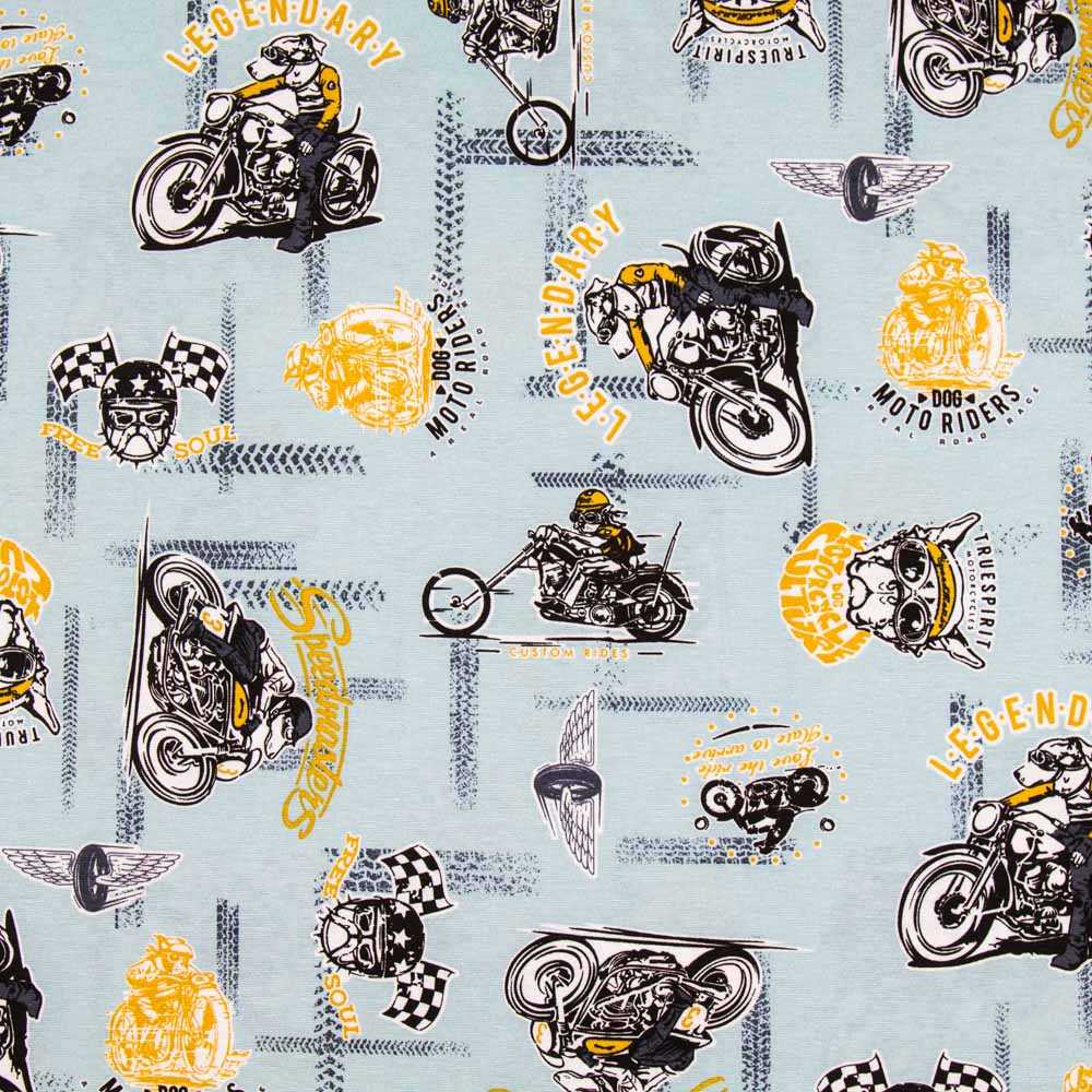 Toile Harley Davidson Bleu - Ribes y Casals