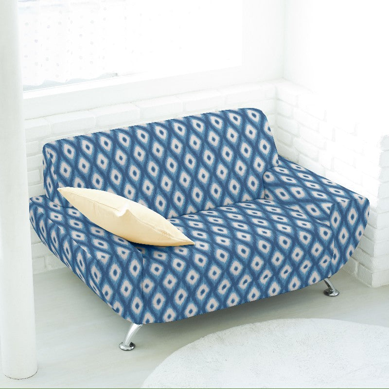 Toile Ikat Losange Bleu - Ribes y Casals