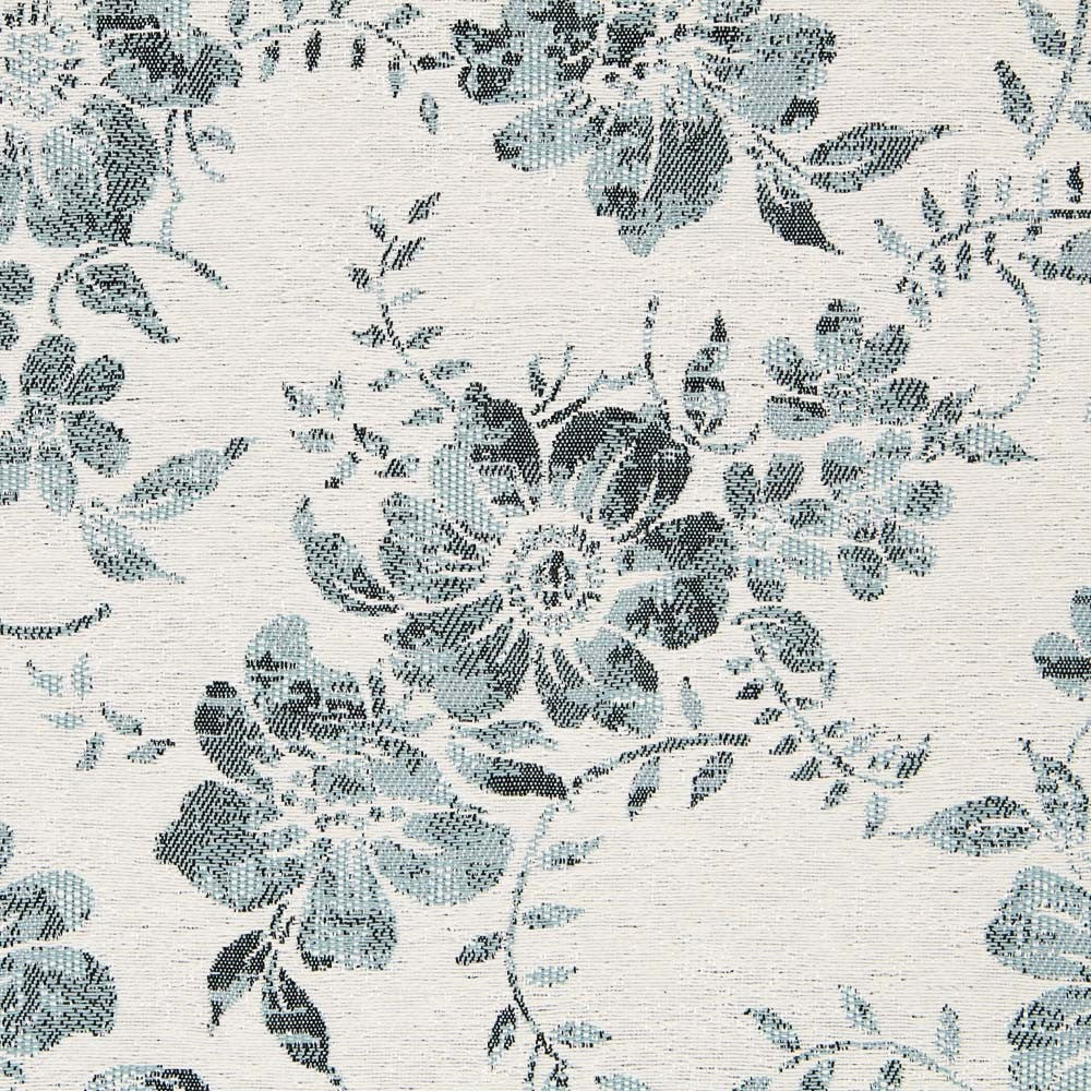 Toile Jacquard Floral Turquoise - Ribes y Casals