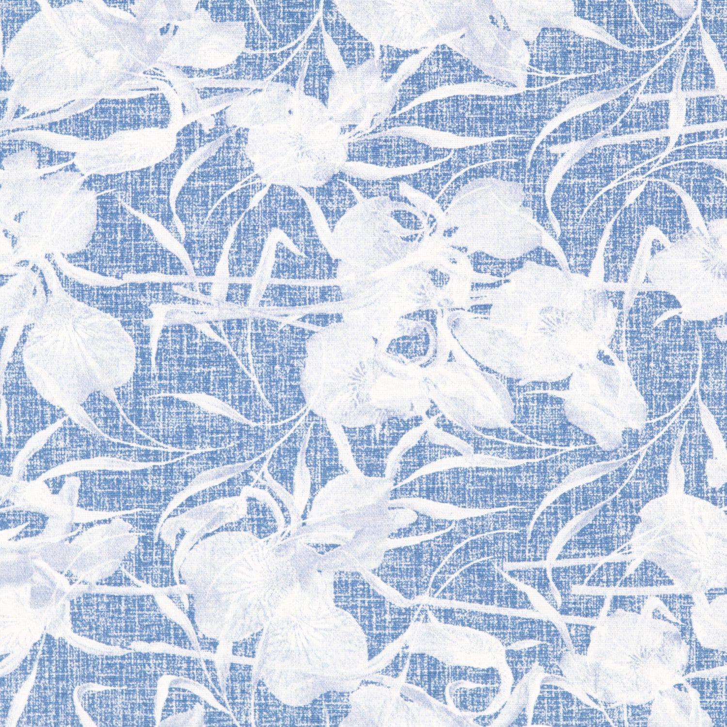 Toile Fleurs de Coton Bleu - Ribes y Casals