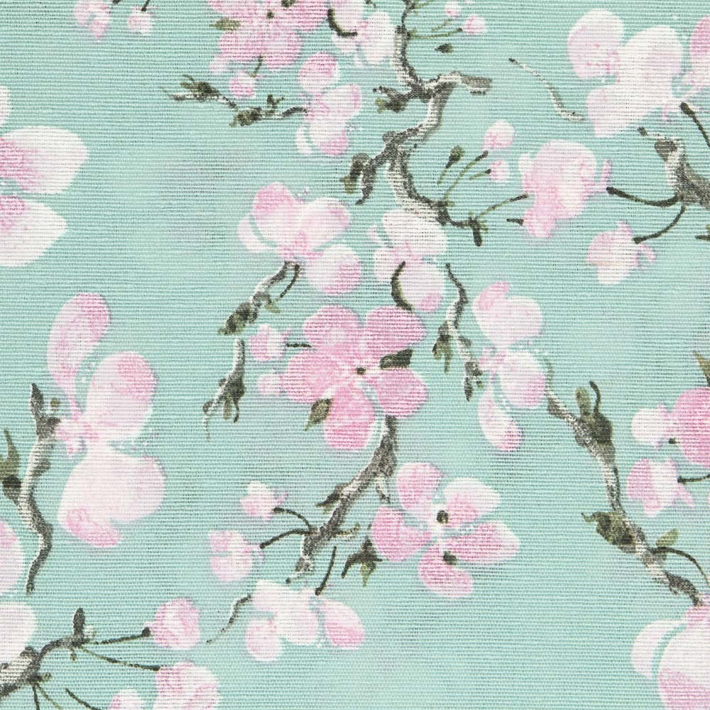 Toile Magnolias Vert Menthe - Ribes y Casals