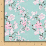 Toile Magnolias Vert Menthe - Ribes y Casals