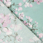 Toile Magnolias Vert Menthe - Ribes y Casals