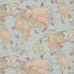 Toile Mappemonde Bleu - Ribes y Casals