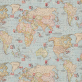 Toile Mappemonde Bleu - Ribes y Casals