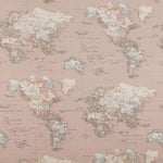 Toile Mappemonde Couleur Sable - Ribes y Casals