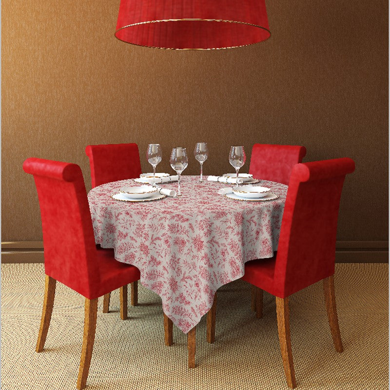 Toile Noël Floral Rouge - Ribes y Casals