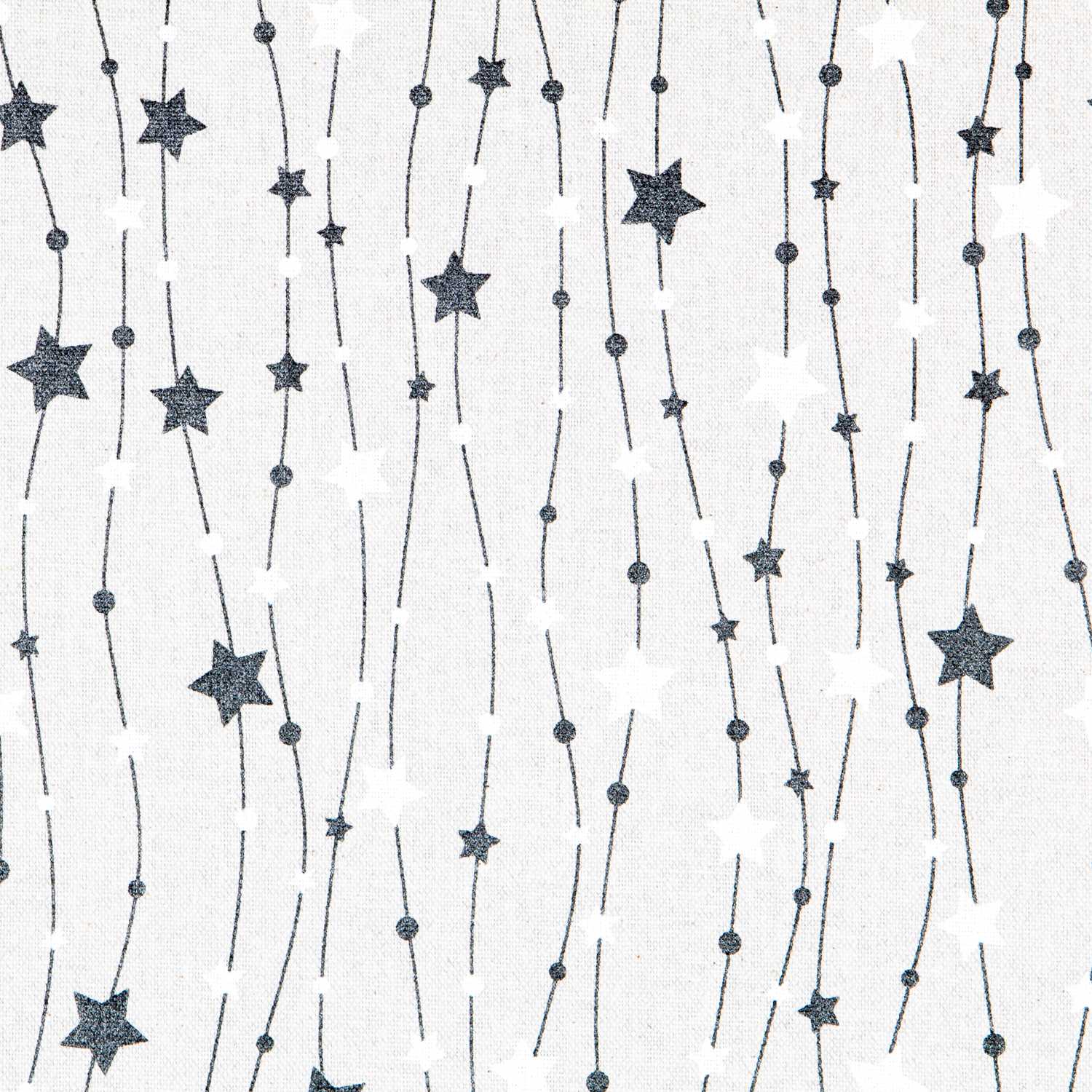 Toile Noël Étoiles Noir Argent - Ribes y Casals