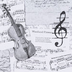 Toile Notes Musique Blanc - Ribes y Casals