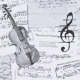 Toile Notes Musique Blanc - Ribes y Casals