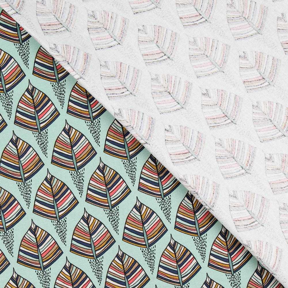 Toile Panama Vert d&#39;Eau ethnique - Ribes y Casals