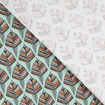 Toile Panama Vert d&#39;Eau ethnique - Ribes y Casals