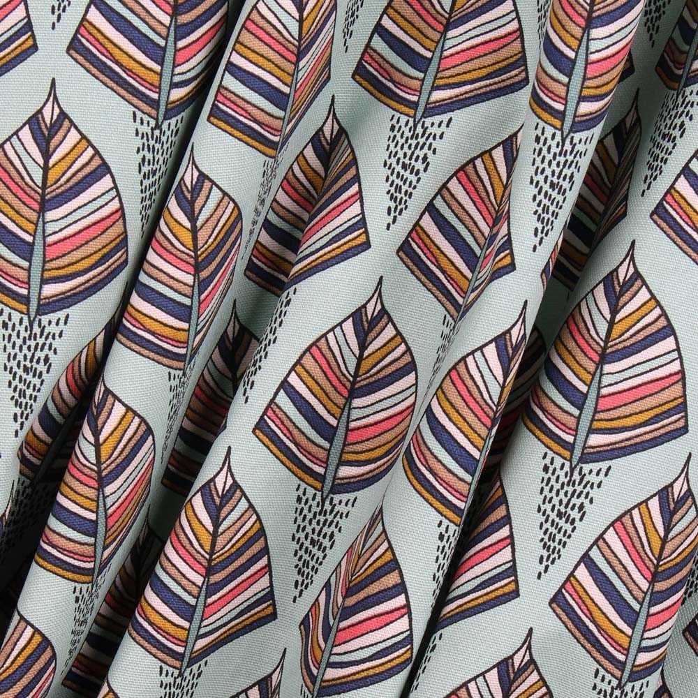 Toile Panama Vert d&#39;Eau ethnique - Ribes y Casals