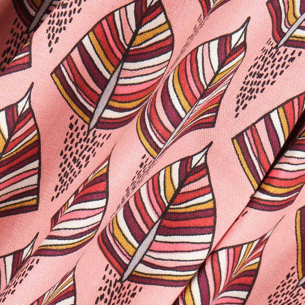 Toile Panama Ethnique Corail - Ribes y Casals