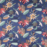 Toile Panama Hibscus Blue - Ribes y Casals