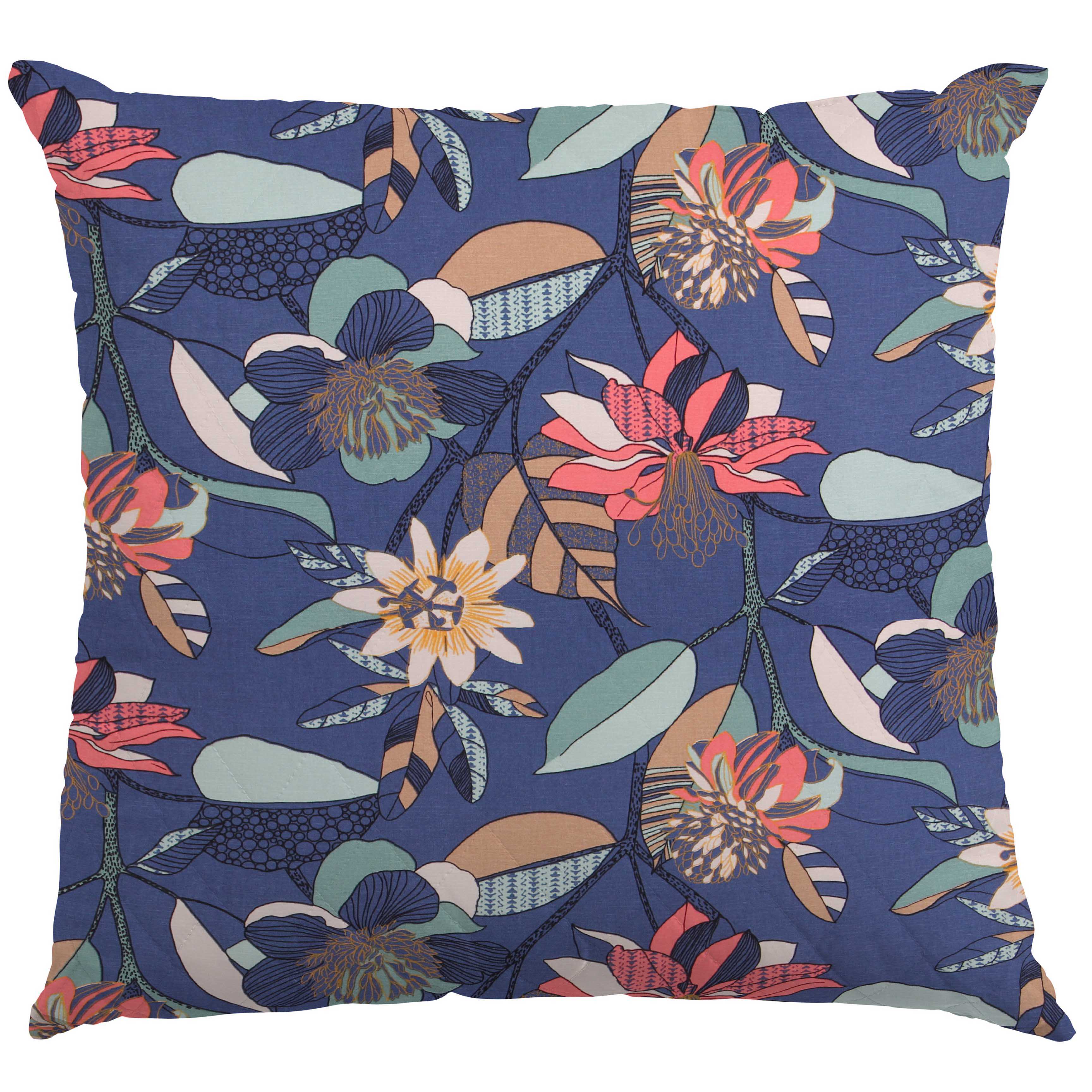 Toile Panama Hibscus Blue - Ribes y Casals