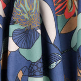 Toile Panama Hibscus Blue - Ribes y Casals